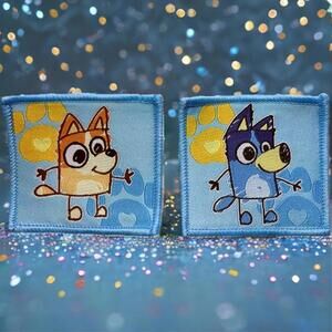 Bluey Iron On Patch Set, 2” Escape Episode Scribble Drawing Bingo Heeler